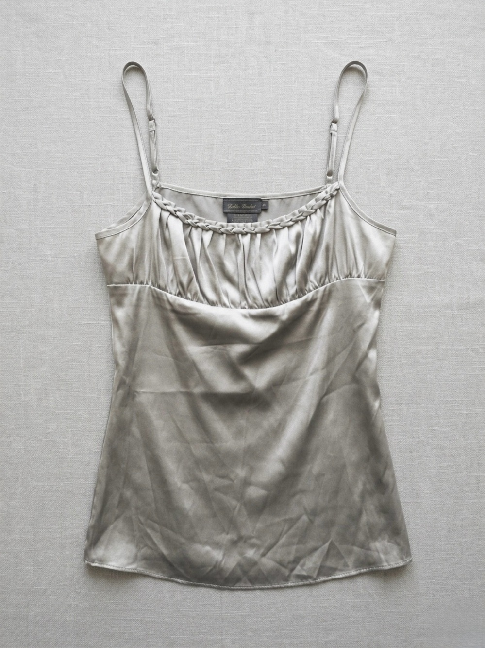 Debbie Shuchat Grey Silk Camisole Top - Size 6